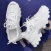 New Fashion Casual Clunky Sneaker ulzzang ins High Running Shoes-All White-4001817