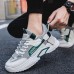 New Fashion Casual Clunky Sneaker ulzzang ins Running Shoes-White/Green-9661653