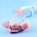 Flash Light Cute Cat Ears Wireless Headphone with Mic Control LED Kid Girl Stereo Music Helmet Phone Bluetooth Headset Gift-4214681