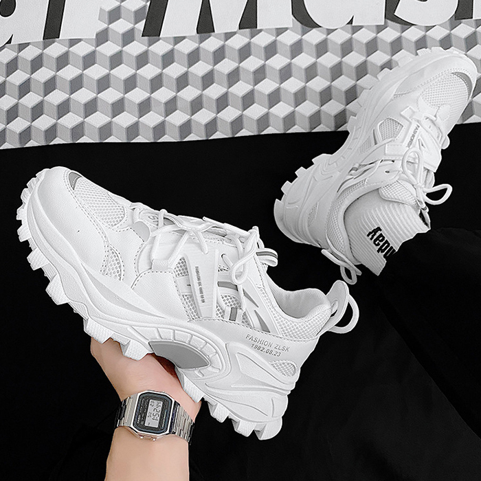 New Fashion Casual Clunky Sneaker ulzzang ins High Running Shoes-All White-4001817 New Fashion Casual Clunky Sneaker ulzzang ins High Running Shoes-All White-4001817