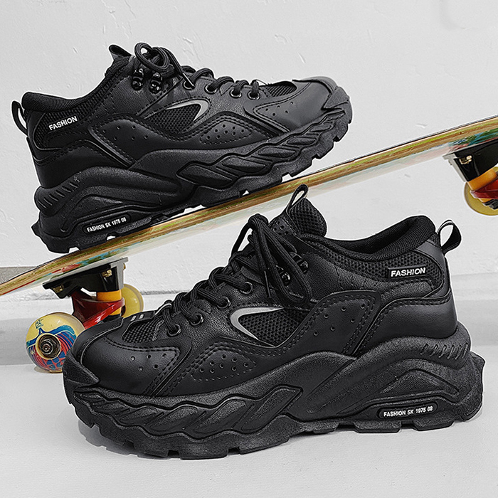 New Fashion Casual Clunky Sneaker ulzzang ins Running Shoes-All Black-3900164 New Fashion Casual Clunky Sneaker ulzzang ins Running Shoes-All Black-3900164