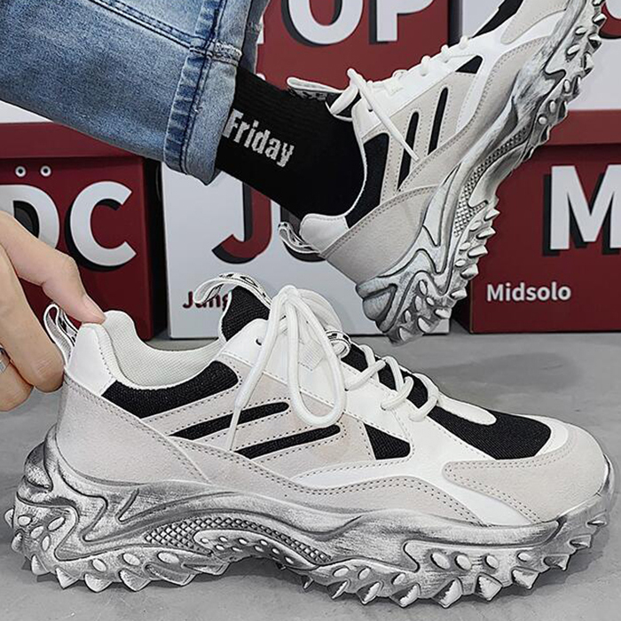 New Fashion Casual Clunky Sneaker ulzzang ins High Running Shoes-Gray/Black-6019566 New Fashion Casual Clunky Sneaker ulzzang ins High Running Shoes-Gray/Black-6019566