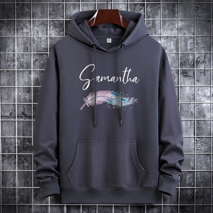Autumn Winter Fashion Hooded Sweatshirt casual clothes-Gray-3373178 Autumn Winter Fashion Hooded Sweatshirt casual clothes-Gray-3373178