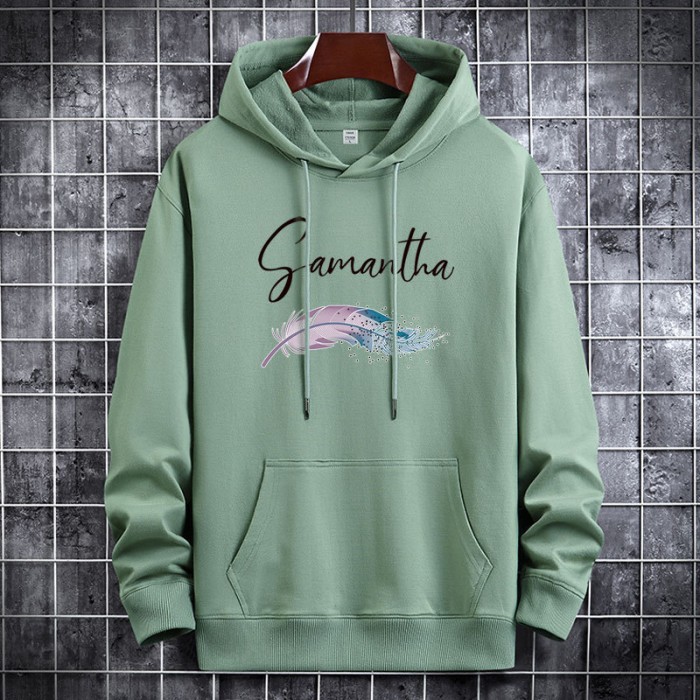Autumn Winter Fashion Hooded Sweatshirt casual clothes-Light Green-8862006 Autumn Winter Fashion Hooded Sweatshirt casual clothes-Light Green-8862006