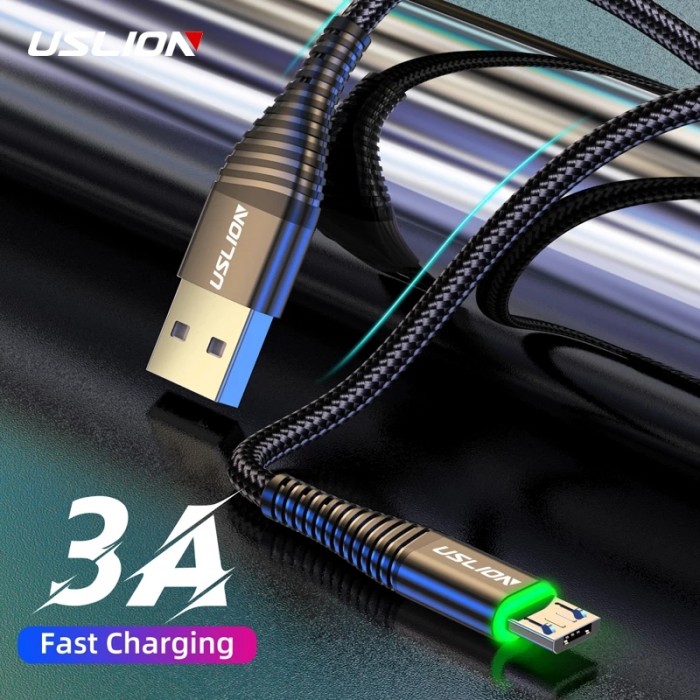 USLION 3A Micro USB Cable 0.5m/1m/2m Data Sync Fast Charging Wire For Samsung Huawei Xiaomi Note Tablet Android USB Phone Cables-8641757 USLION 3A Micro USB Cable 0.5m/1m/2m Data Sync Fast Charging Wire For Samsung Huawei Xiaomi Note Tablet Android USB Phone Cables-8641757