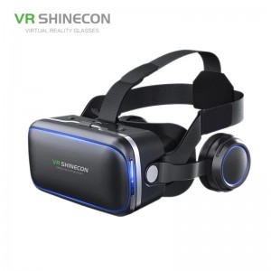 VR SHINECON G04E 3D VR Glasses Headset with earphones for 4.7-6.0 inches Android iOS Smart Phones-9264254