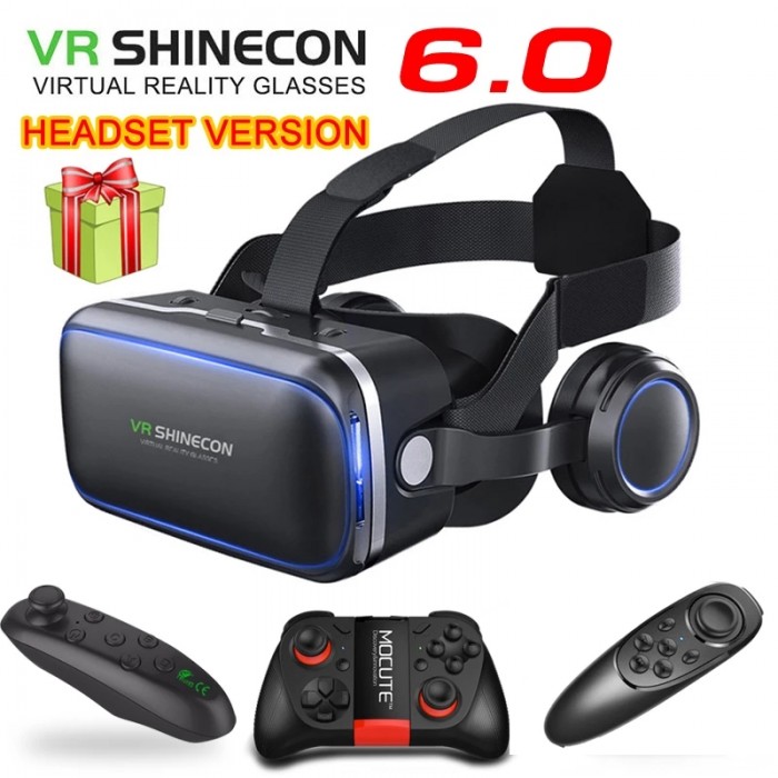 Original VR Shinecon 6.0 Headset Version Virtual Reality 3D Glasses Helmets Smartphone Full Package + Controller-6924797 Original VR Shinecon 6.0 Headset Version Virtual Reality 3D Glasses Helmets Smartphone Full Package + Controller-6924797