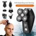 Six in one rotary shaver rechargeable waterproof electric shaver for men wireless lithium battery power supply adjustable flexible blade-5346023